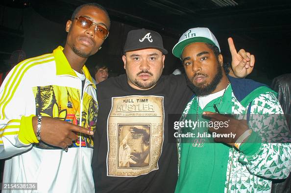 Lord Legion Rapper Rapper B.o.B. with his management team B Rich and TJ Chapman at Club ...
