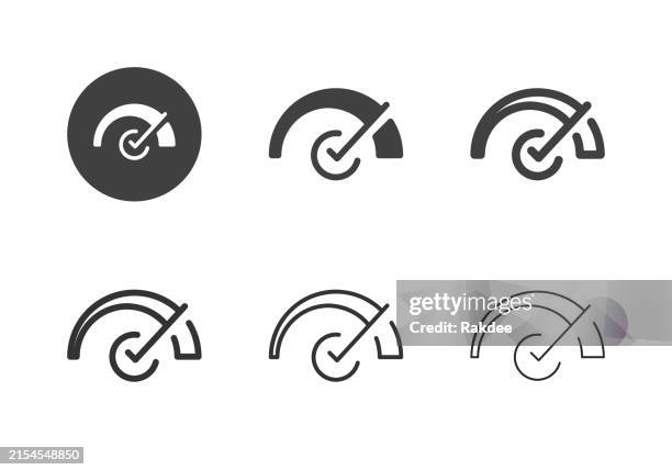 speed checking icons - multi series - slow mo stock illustrations