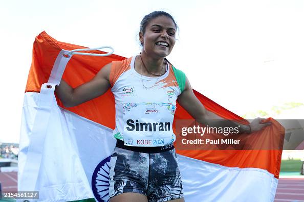 Simran Jes Gold medalist Simran of India celebrates after competing in the... News ...