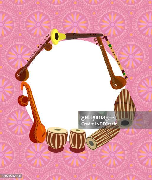 music instruments with background - string finger stock illustrations