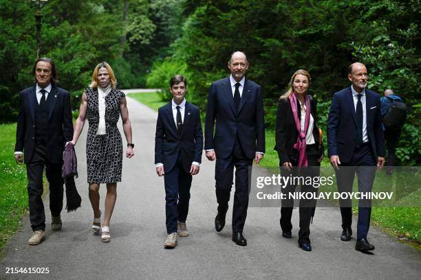 Bulgaria's Prince Kyril of Preslav, Rosario Nadal, Prince Konstantin-Assen of Vidin, Simeon-Hassan Munoz, Princess Kalina and her husband Kitin Munoz...