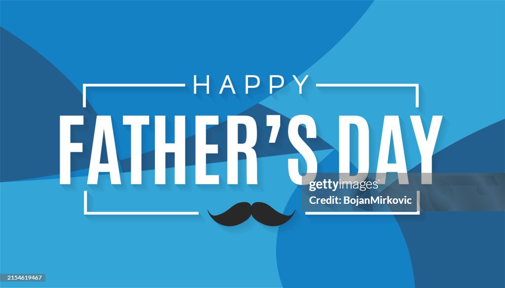 Happy Father's Day abstract card, poster. Vector