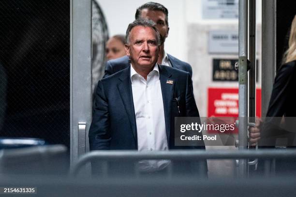 Steve Witkoff follows former President Donald Trump back to the courtroom for additional juror questions during his criminal trial at Manhattan...
