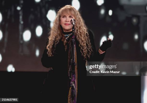 Stevie Nicks performs onstage during 2024 BottleRock Napa Valley at Napa Valley Expo on May 24, 2024 in Napa, California.
