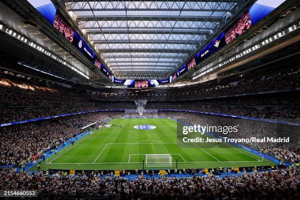Panoramic views of the Santiago Bernabéu Stadium during the LaLiga EA Sports match between Real Madrid CF and Real Betis at Estadio Santiago Bernabeu...