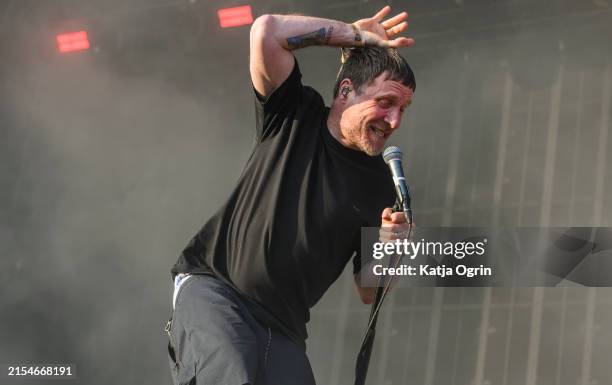 Jason Williamson of Sleaford Mods performs at Bearded Theory Festival 2024 at Catton Hall on May 25, 2024 in Derby, England.