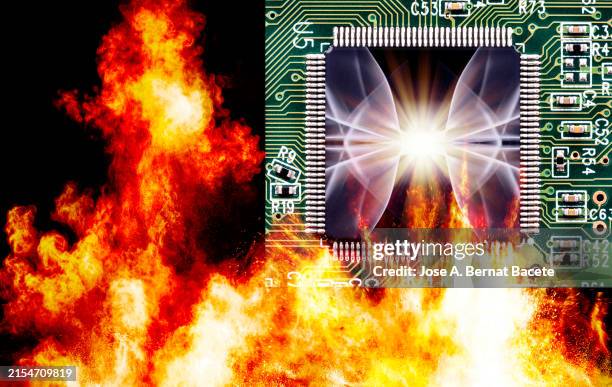 706 Computer Motherboard Top View Stock Photos, High-Res Pictures, and ...