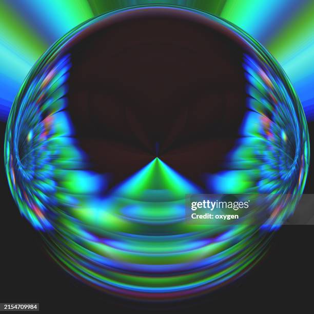 abstract spherical digital art with vivid light effectsю abstract digital artwork featuring a spherical shape with vivid blue and green light effects, creating a mesmerizing and futuristic visual - morphing stock pictures, royalty-free photos & images