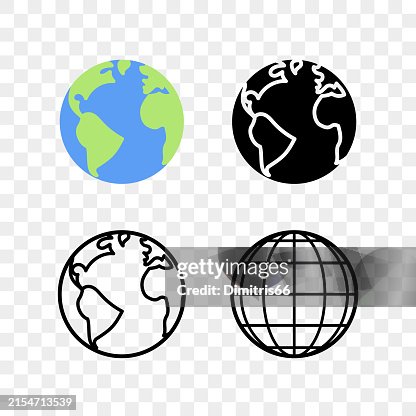 Globe icon set Globe icon set