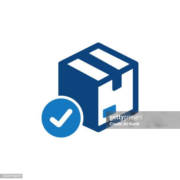 delivered icon. solid icon that can be applied anywhere, simple, pixel perfect and modern style - loading dock stock illustrations