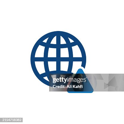 Network alert icon. Solid icon that can be applied anywhere, simple, pixel perfect and modern style Network alert icon. Solid icon that can be applied anywhere, simple, pixel perfect and modern style