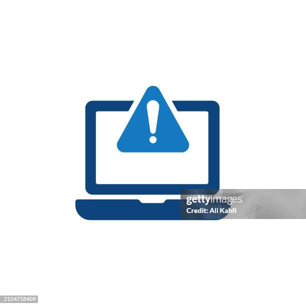 computer alert icon. solid icon that can be applied anywhere, simple, pixel perfect and modern style - stop sign post vector stock illustrations