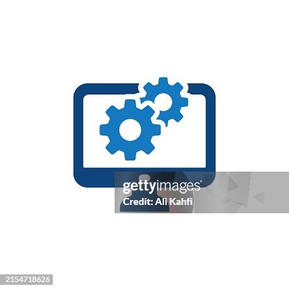 Computer update icon. Solid icon that can be applied anywhere, simple, pixel perfect and modern style Computer update icon. Solid icon that can be applied anywhere, simple, pixel perfect and modern style