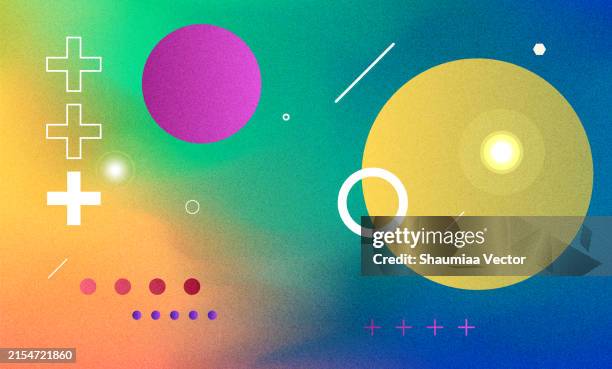 abstract blurred multicolored gradient fluid holographic vector background design wallpaper template with geometric shape, dynamic color, waves, and blend. futuristic modern backdrop design for business, presentation, ads, banner and more - rainbow blend stock illustrations