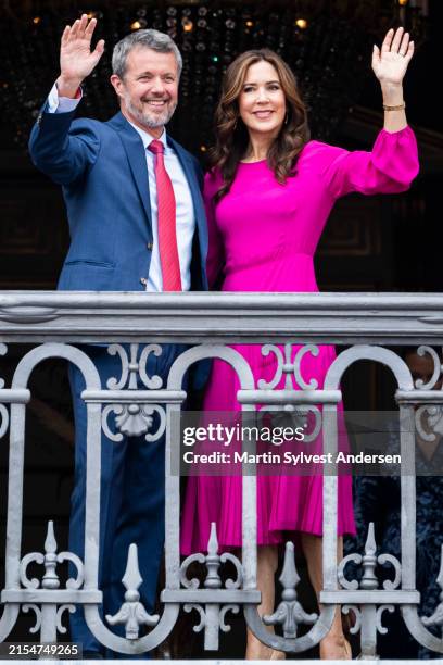 King Frederik X and Queen Mary celebrate King Frederick's birthday at Frederik VIII's Palace, Amalienborg on May 26, 2024 in Copenhagen, Denmark. HM...