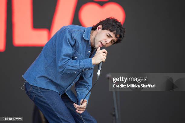 Stephen Sanchez performs at 2024 BottleRock at Napa Valley Expo on May 26, 2024 in Napa, California.