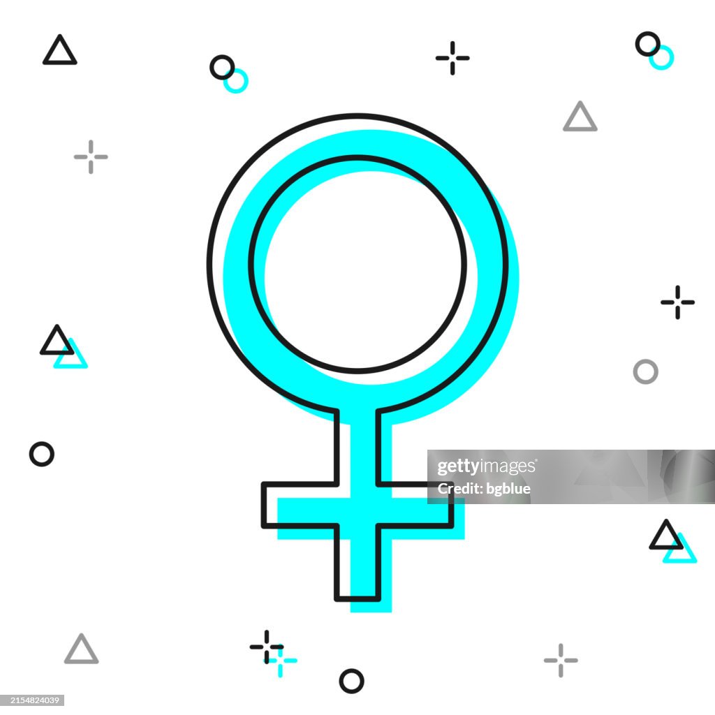 Female. Line icon on white background
