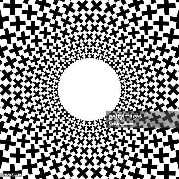 Full Frame Plus Shapes In Circular Pattern Radial Size Gradient High ...