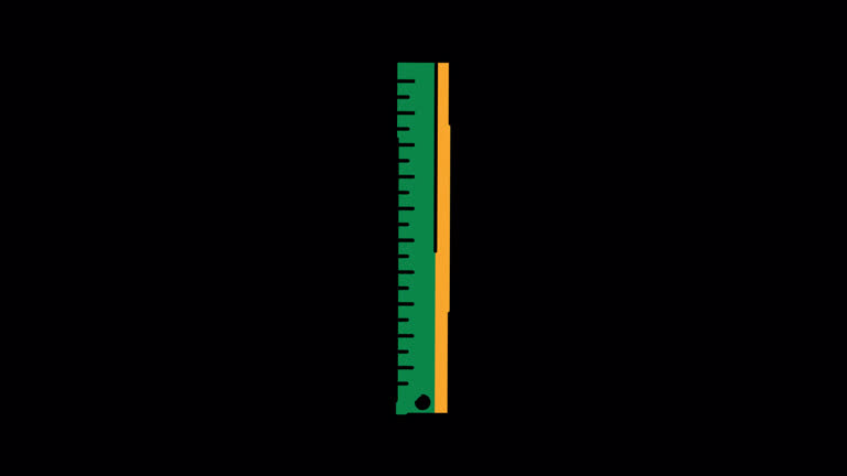 Animated Ruler High Ruler animated motion graphic with alpha channel. Ruler 4k video ...