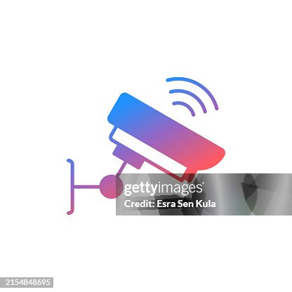 Security Camera Gradient Color Solid Line Icon Design. Suitable for Infographics, Web Pages, Mobile Apps, UI, UX, and GUI design. Security Camera Gradient Color Solid Line Icon Design. Suitable for Infographics, Web Pages, Mobile Apps, UI, UX, and GUI design.
