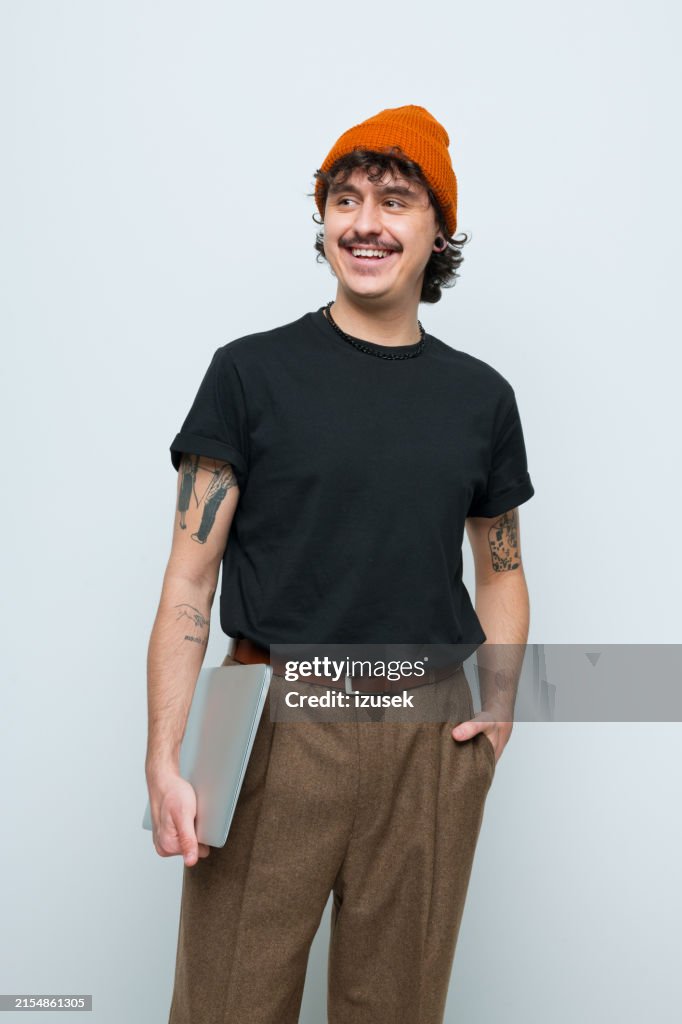 Portrait of friendly young man