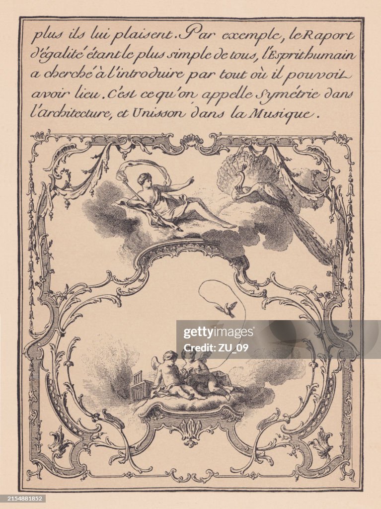 Rococo-ornament, engraved (1552) by Martin Marvie, facsimile, published in 1891