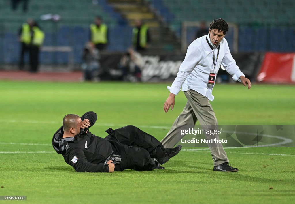 Fans Of CSKA Sofia Invided The Pitch During Football Game