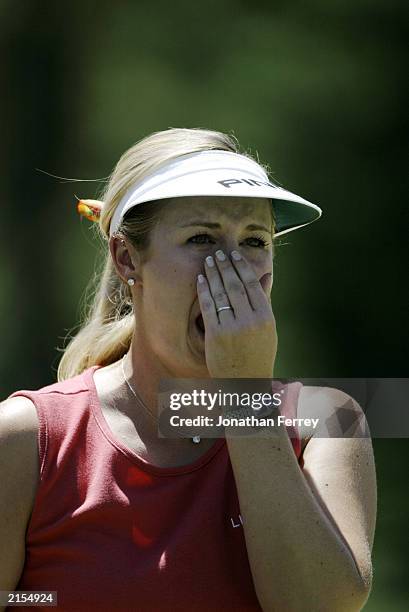 Hilary Lunke cries after winning the U.S. Women's Open on July 7, 2003 at Pumpkin Ridge Golf Club in North Plains, Oregon.