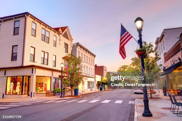 centeno, nueva york - calle principal fotografías e imágenes de stock
