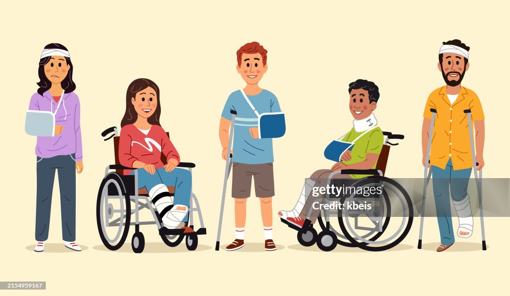 Multiple Injuries Vector Image Group Of People With Injuries High-Res Vector Graphic - Getty Images