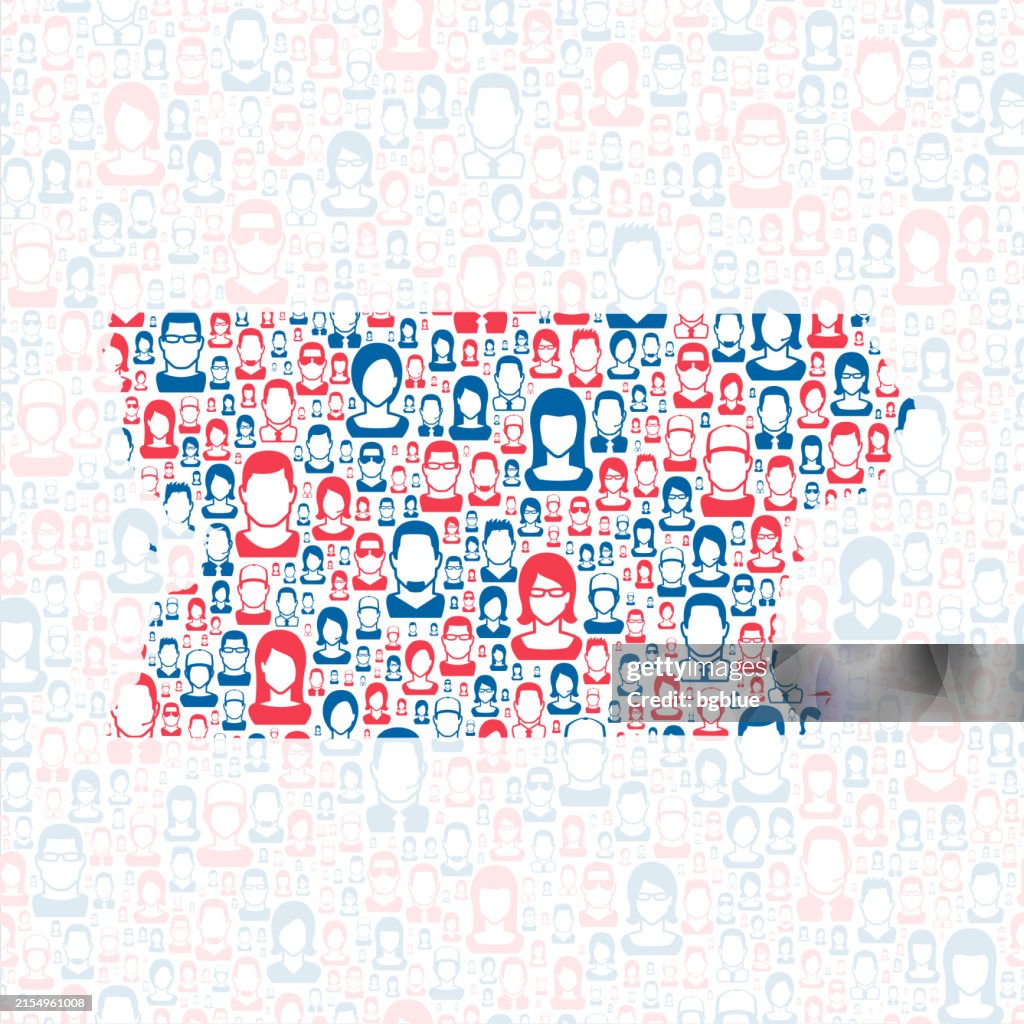 Snohomish County, Washington. Map with blue and red People