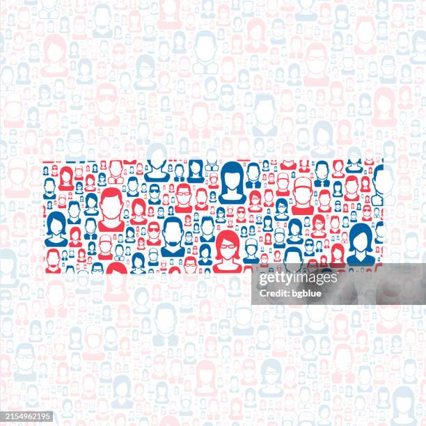 geneva county, alabama. map with blue and red people - map geneva stock illustrations