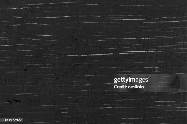 textured effect empty blank dark black color gradient scratched horizontal vector background with scratches, rough uneven wooden rustic grunge fabric material texture with grey weaving marks like gray abstract broken lines like wood mica striped pattern - matte background stock illustrations