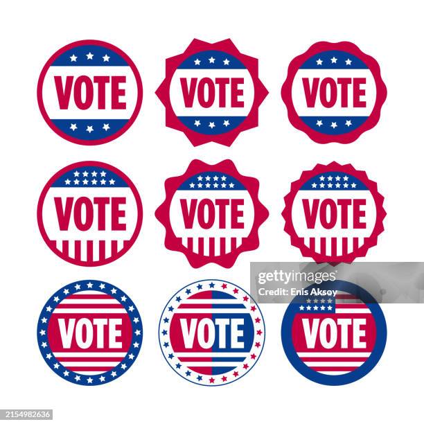 Vote Circle Sticker 332 American Flag Circle Banner Stock Photos, High-Res Pictures, and ...