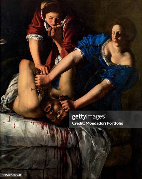 Judith Slaying Holofernes, Artemisia Gentileschi, 1625-1630, XVII century, oil on canvas, 162 x 126 cm. Italy, Campania, Naples, Museo e Real Bosco...