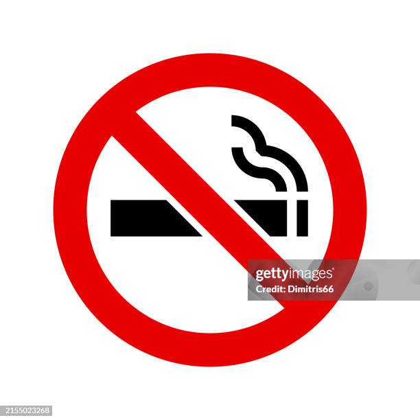 stockillustraties, clipart, cartoons en iconen met no smoking sign - rook