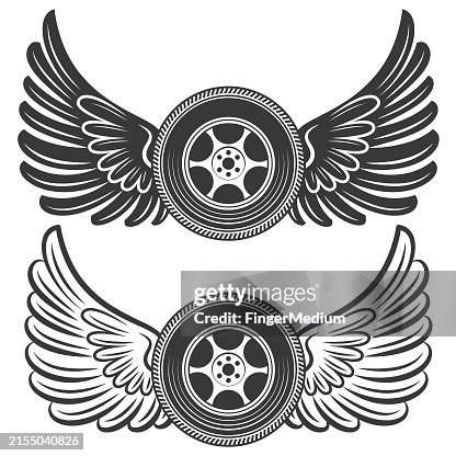 Wheels With Wings Vector Set High-Res Vector Graphic - Getty Images