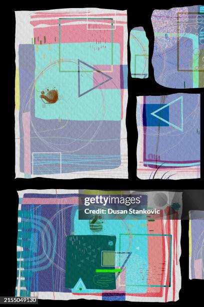 metaverse geometric style - multiple pathways background stock illustrations