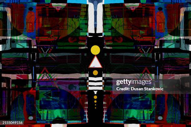 metaverse geometric style - multiple pathways background stock illustrations