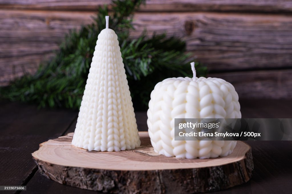 Close-up of candles on table