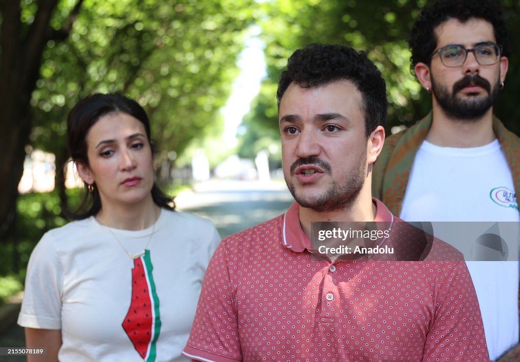 New encampment at Columbia: Pro-Palestinian protesters at Columbia University hold a press briefing