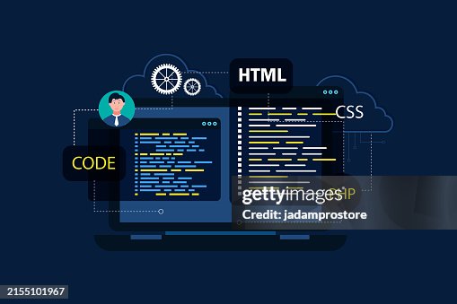 Software Web Development Programming Concept Abstract Programming ...