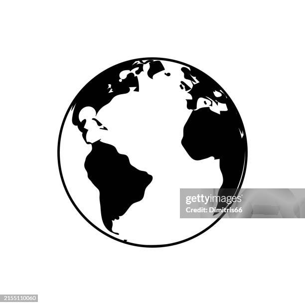 globe icon - world map transparent background stock illustrations