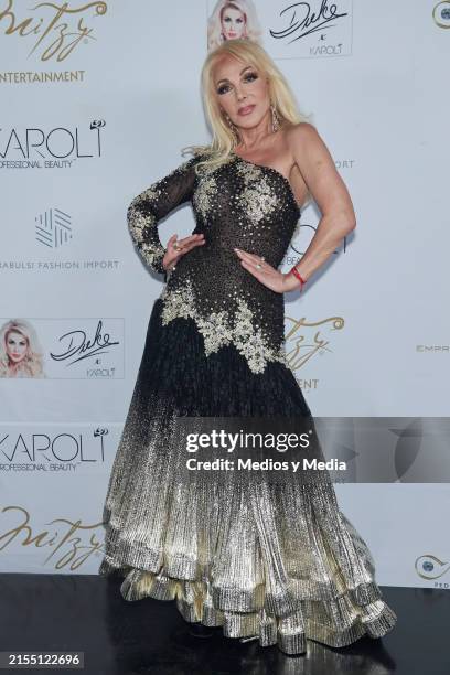 Olivia Collins poses for a photo during a red carpet event of the collection 'Lucha Villa' by designer Jorge GarcÌa C·rdenas MITZY at Hotel Marquis...
