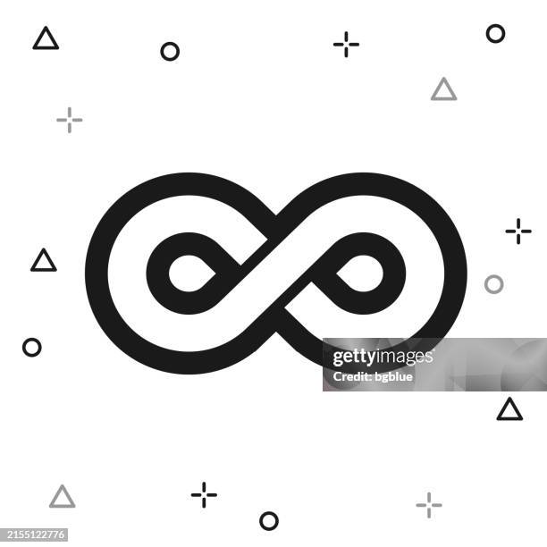 infinity. icon on white background - infinity symbol editable stock illustrations