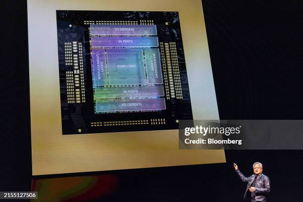 Jensen Huang, co-founder and chief executive officer of Nvidia Corp., speaks during an event in Taipei, Taiwan, on Sunday, June 2, 2024. Huang said...