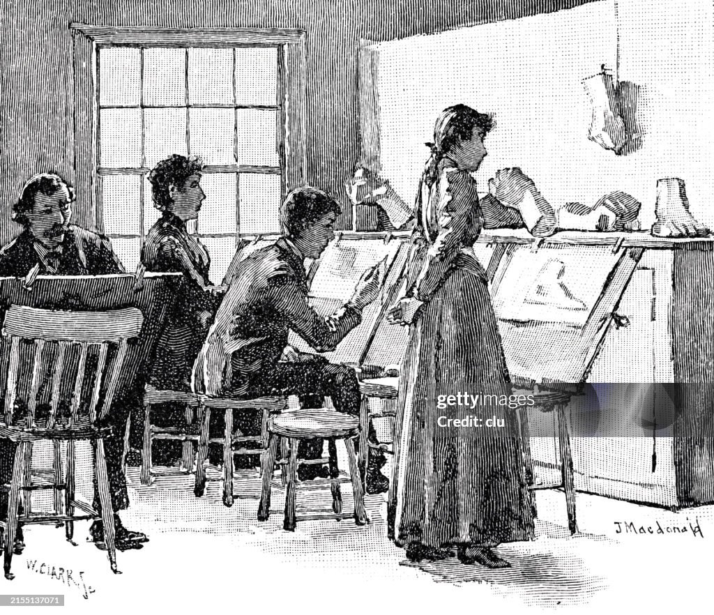 The art student's league of New York, an alcove in the preparatory class