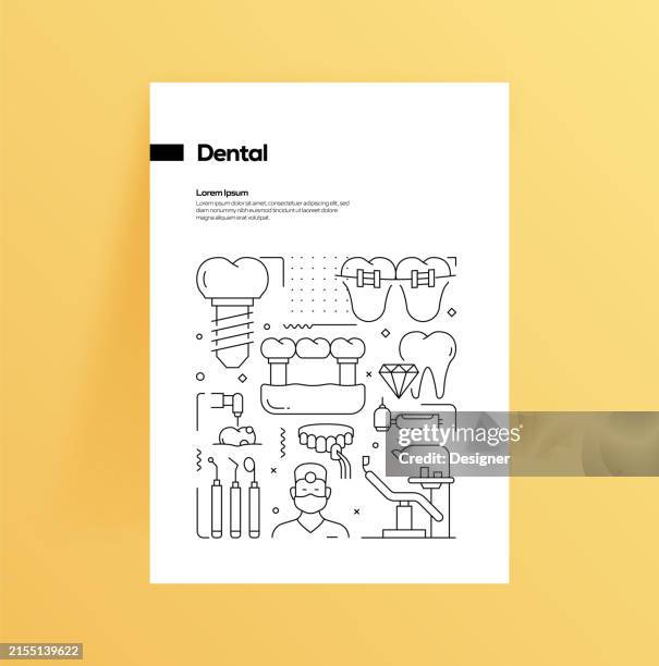 dental related banner design for web page, headline, brochure, annual report and book cover - empty toothpaste stock illustrations