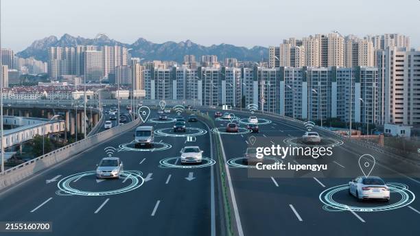 ai learning in car - autonome technologie stock-fotos und bilder
