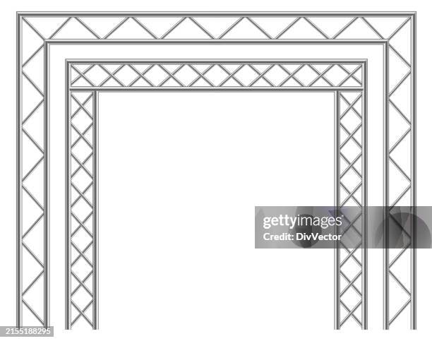 steel truss girder vector illustration - girder stock illustrations